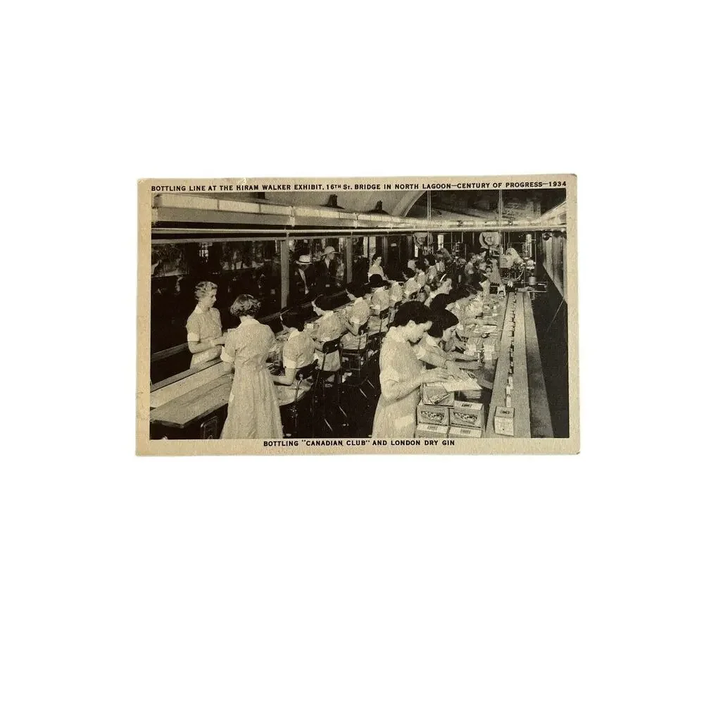 Vtg Litho Postcard '34 Ephemera Century Of Progress Exhibit Worlds Fair Bottling